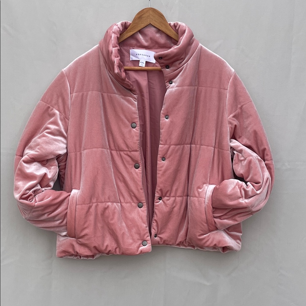 POPSUGAR Women's Puffer Jacket, size XXL, Blush Pink - Picture 4 of 12